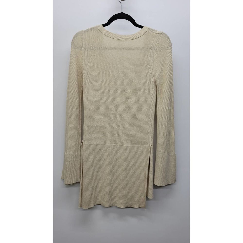 Free People  Cross Strap V Neck Sweater Beige - Picture 6 of 6